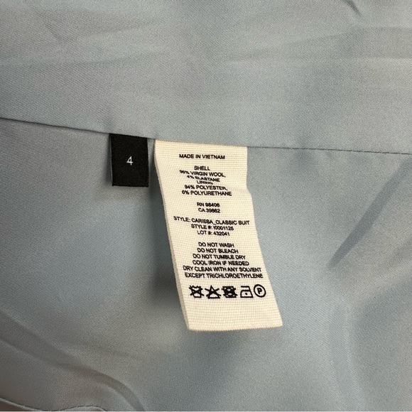 Theory Women's Stretch Wool Carissa Blazer in Sky Blue Size 4 - Picture 10 of 10